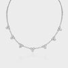 18ct white gold diamond trefoil necklace