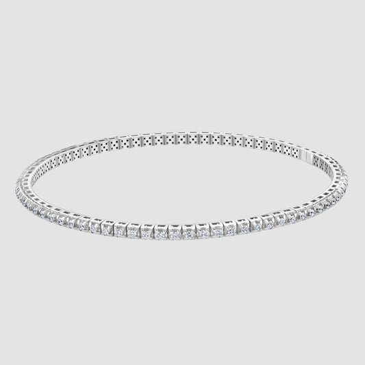 18ct white gold expanding diamond bracelet