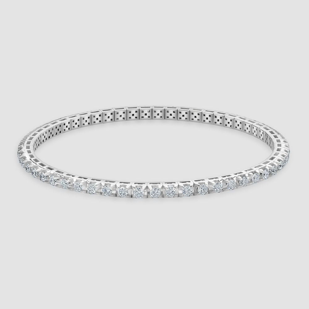 18ct white gold expanding diamond bracelet 2.10ct