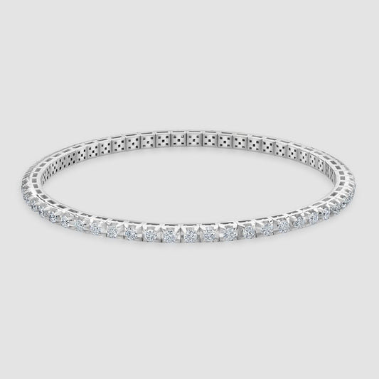 18ct white gold expanding diamond bracelet 2.10ct