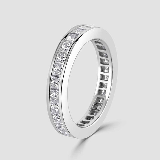 18ct white gold full eternity ring