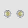 18ct white gold opal and diamond earrings