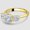 18ct yellow gold Laboratory Diamond three stone ring