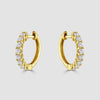 18ct yellow gold diamond set hoop earrings