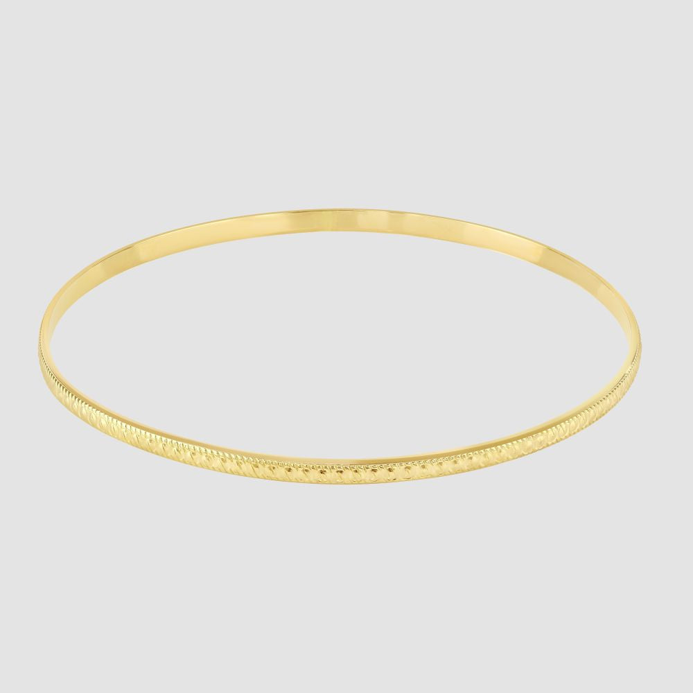 18ct yellow gold push on bangle