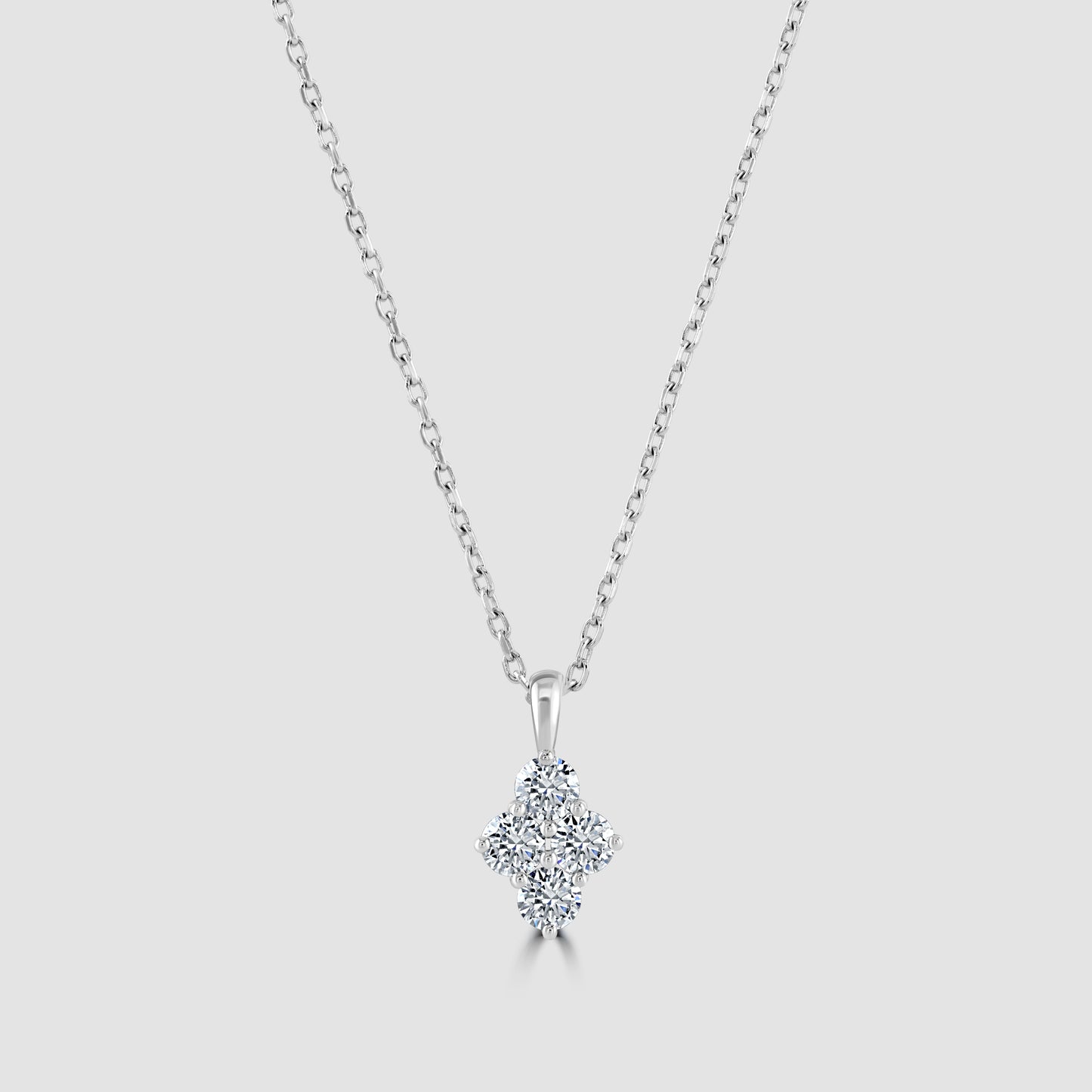 Four diamond pendant and chain
