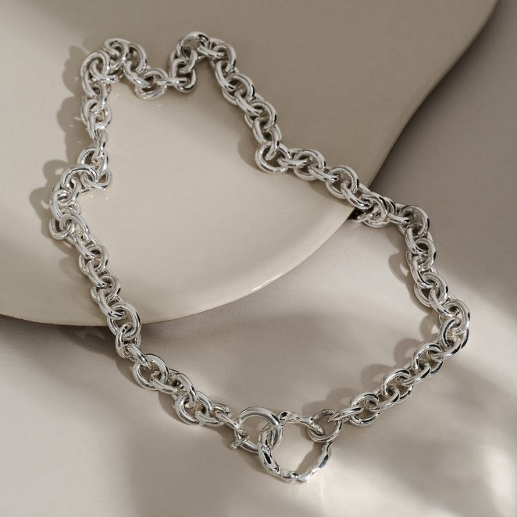A Molten Halo Chunky Sterling Silver Choker from Lulu and Boo.