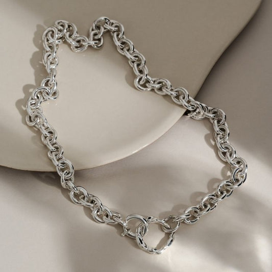 A Molten Halo Chunky Sterling Silver Choker from Lulu and Boo.