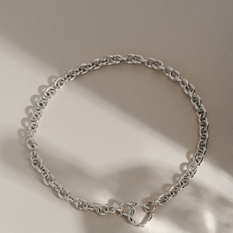 A Molten Halo Chunky Sterling Silver Choker from Lulu and Boo.