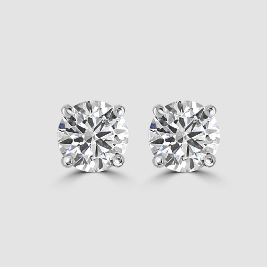 Laboratory diamond stud earrings 2.04ct total