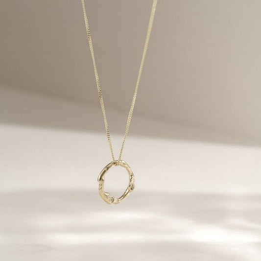 Gold Halo Pendant - Small from Lulu and Boo Jewellery.

