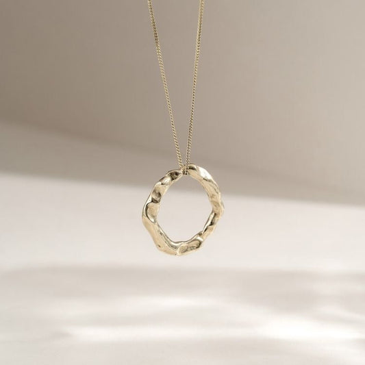 A solid gold necklace from Lulu and Boo Jewellery.
