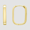 9ct gold oblong hoop earrings