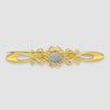 9ct scroll design opal bar brooch