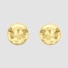 9ct yellow gold faceted domed stud earrings