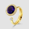 Andrew Geoghegan 18ct rose gold amethyst satellite ring