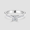 Asscher cut diamond ring