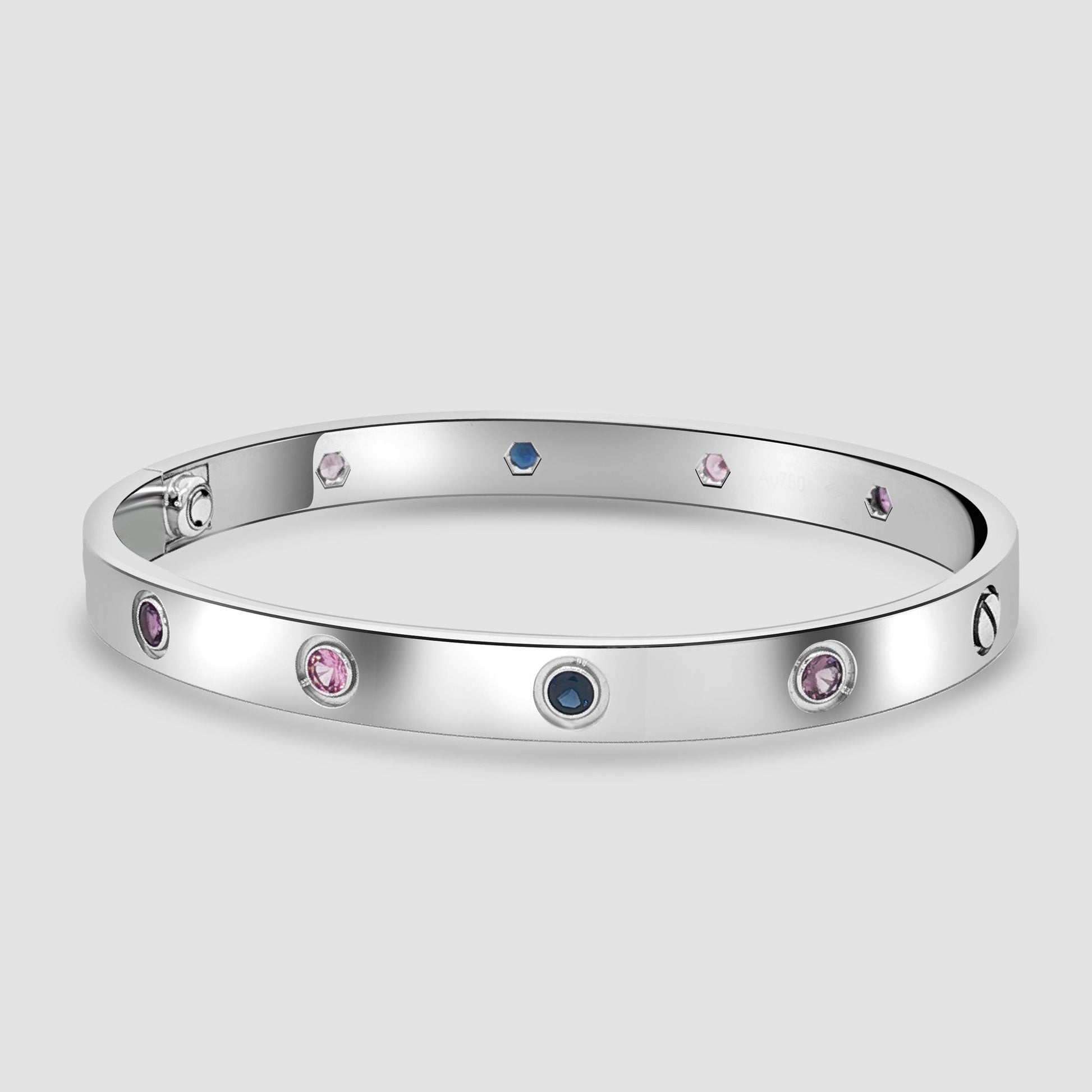 Cartier Love bangle set with aquamarines and sapphires