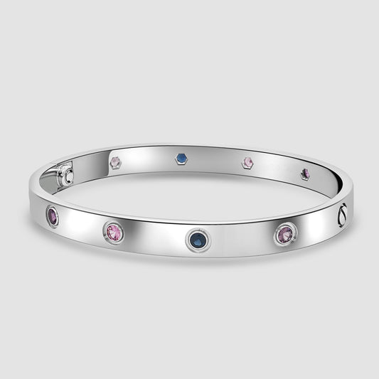 Cartier Love bangle set with aquamarines and sapphires