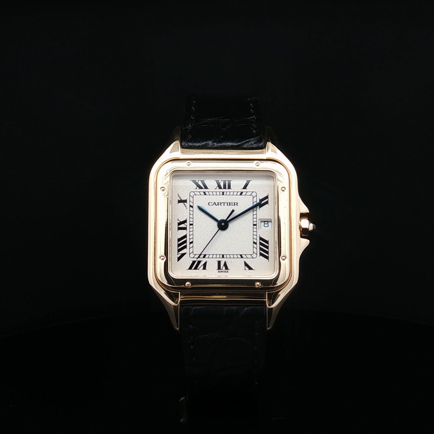 18ct yellow gold Cartier Panthere mid size on strap