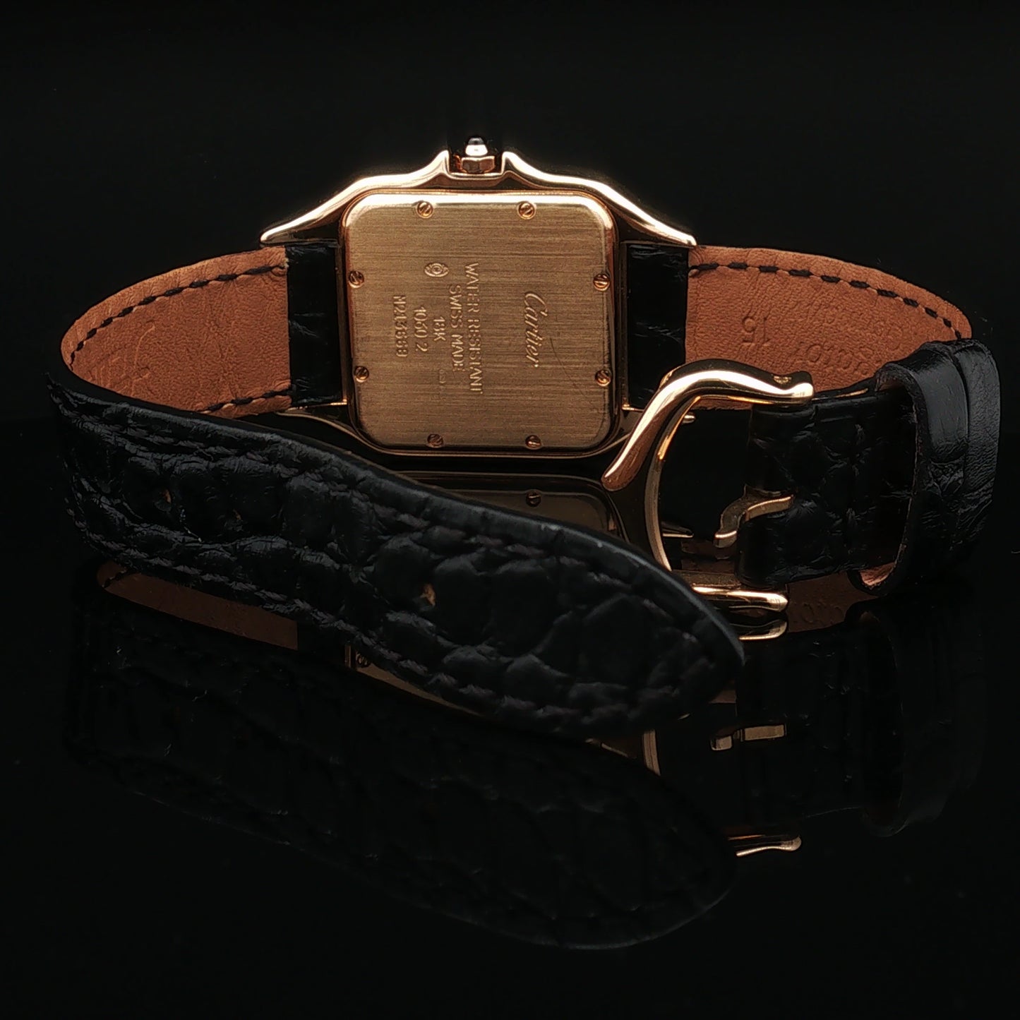18ct yellow gold Cartier Panthere mid size on strap
