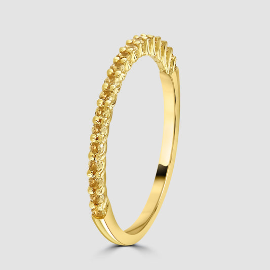 Citrine set stacking ring