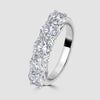 Claw set uniform diamond five stone ring