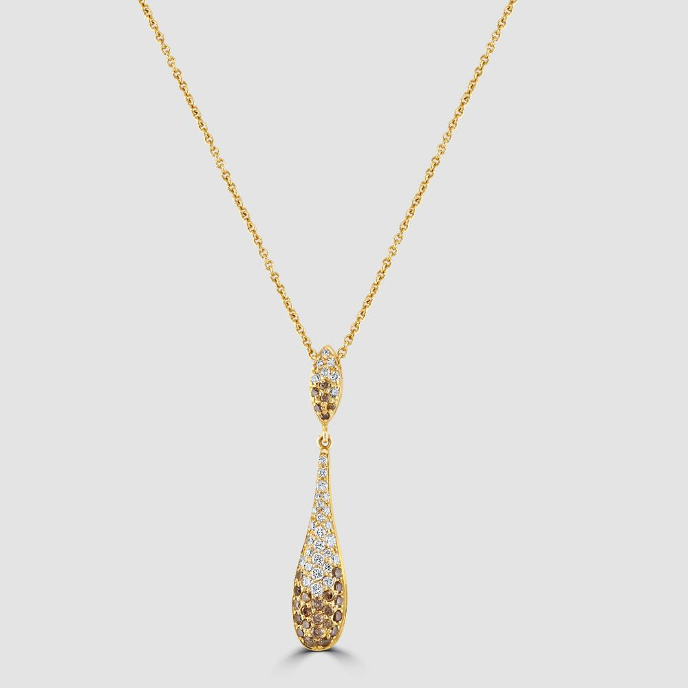 Cognac diamond pendant by Leo Wittwer