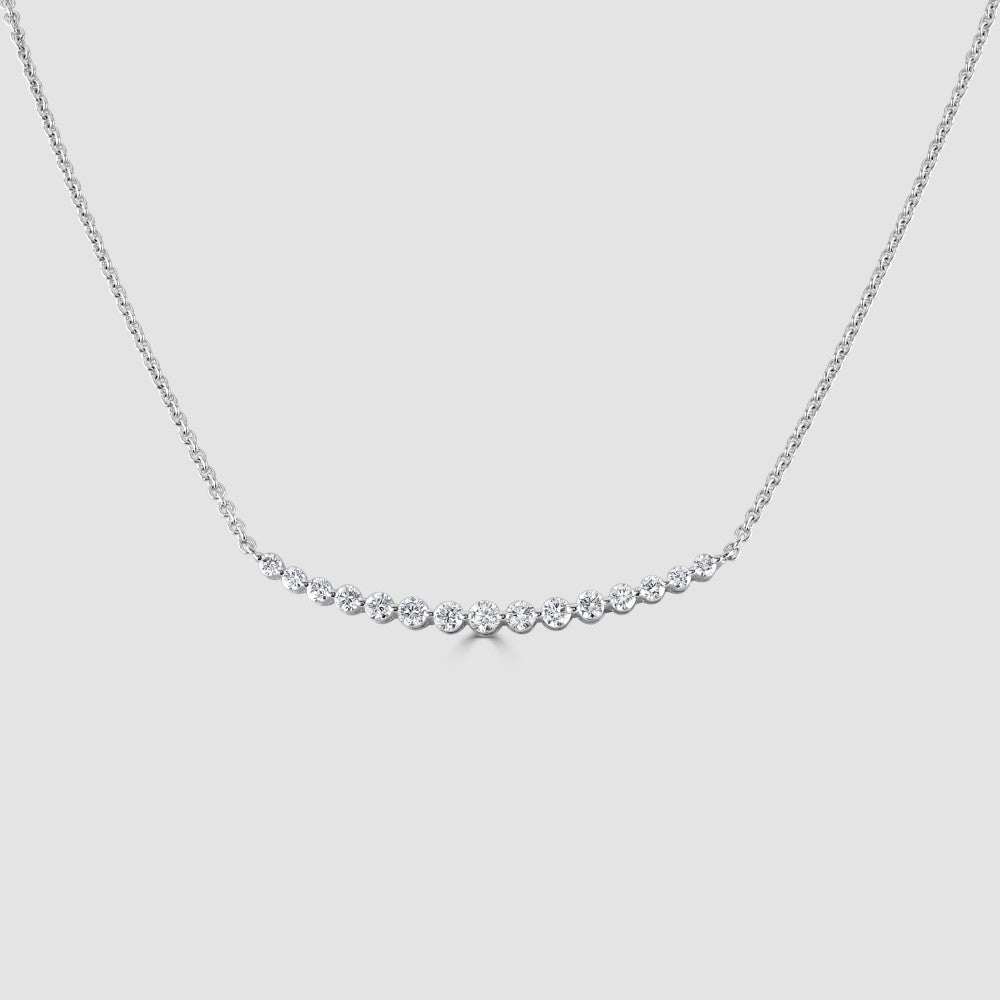 Diamond crescent style necklace