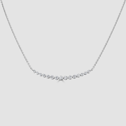 Diamond crescent style necklace