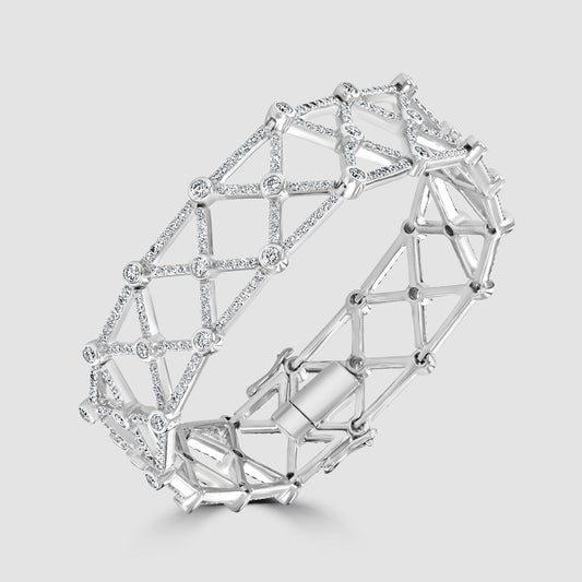 Diamond criss cross design bracelet