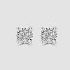 Diamond solitaire stud claw set earrings (medium)