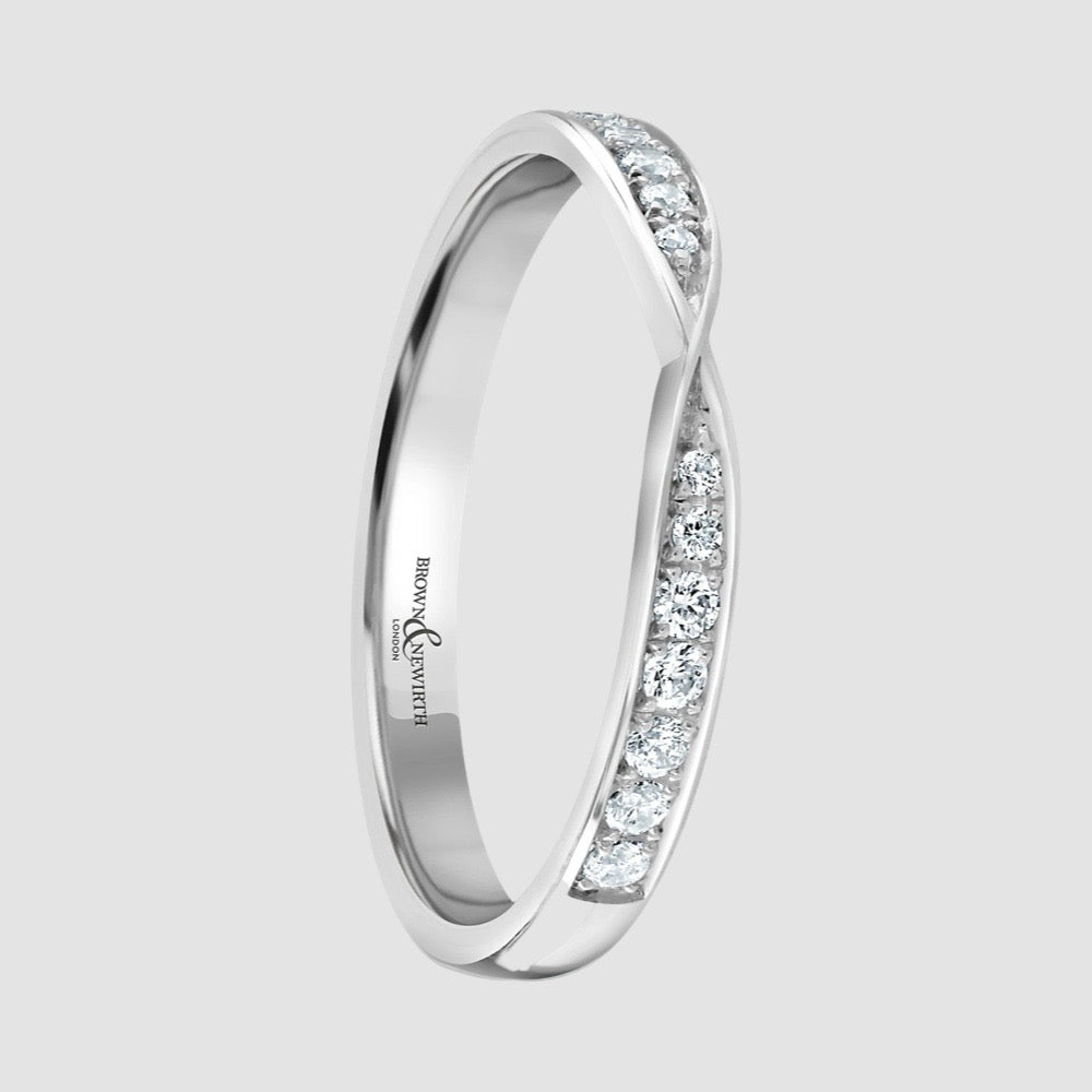 Diamond half eternity ring