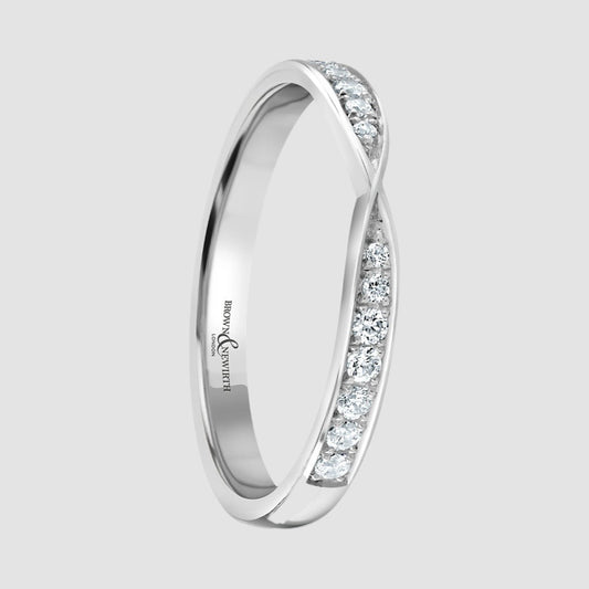 Diamond half eternity ring