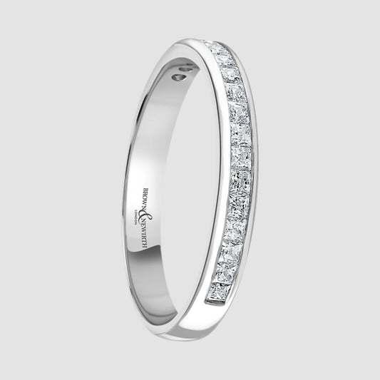 Diamond half eternity ring