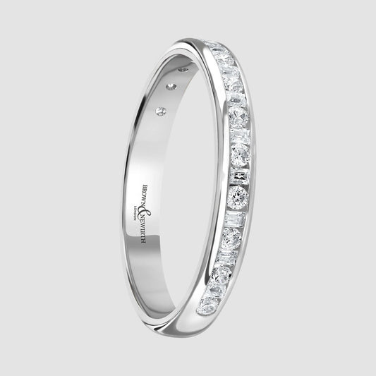 Diamond half eternity ring