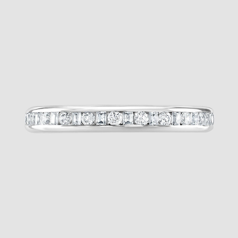 Diamond half eternity ring