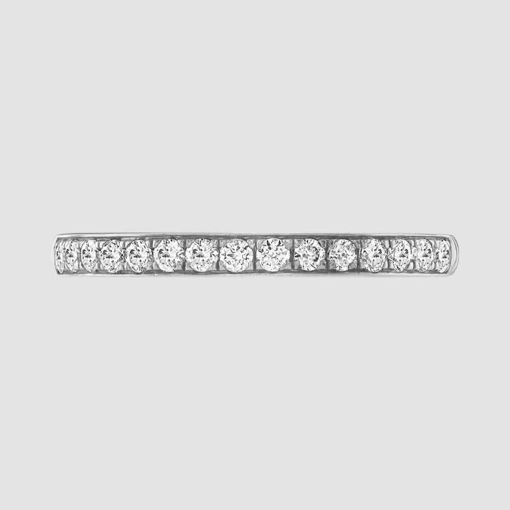 Pave set diamond eternity ring