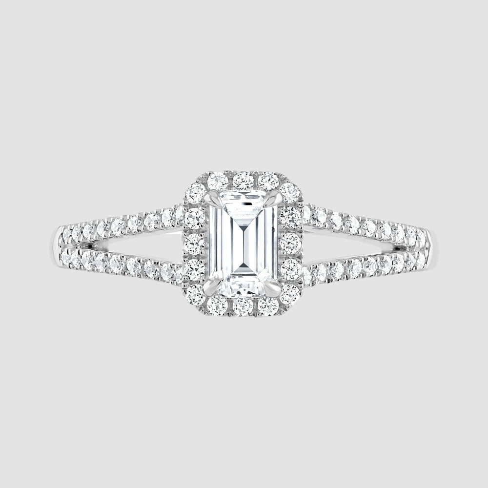 Diamond Halo Engagement Ring