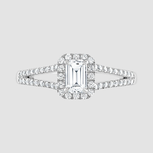 Diamond Halo Engagement Ring