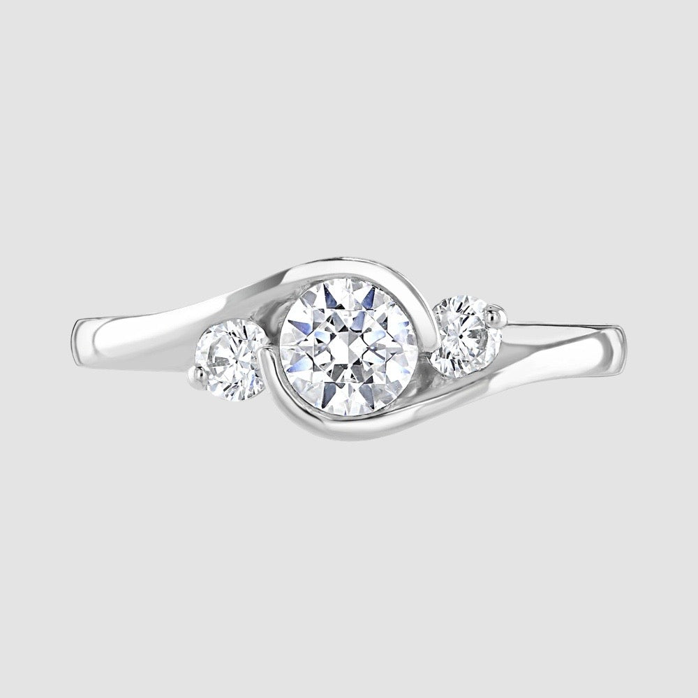 Diamond Trilogy Engagement Ring