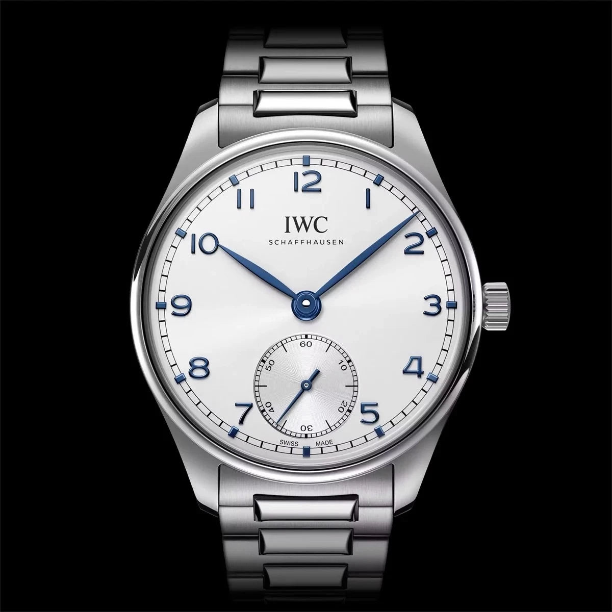Steel IWC Portugieser watch