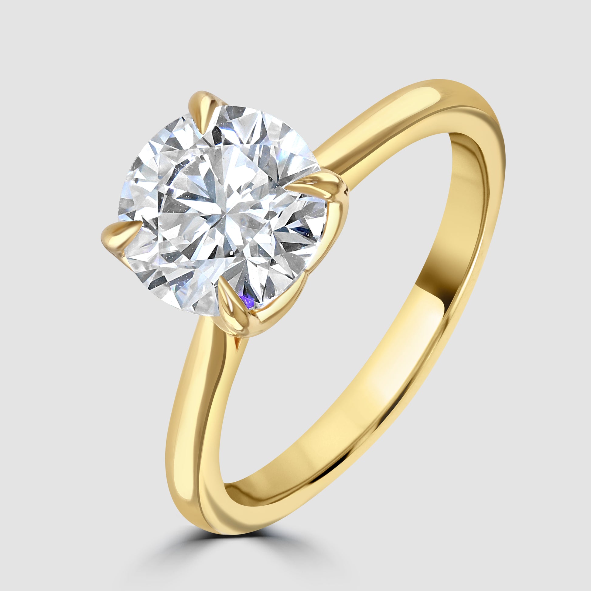 Laboratory diamond solitaire in ‘Bloom’ setting