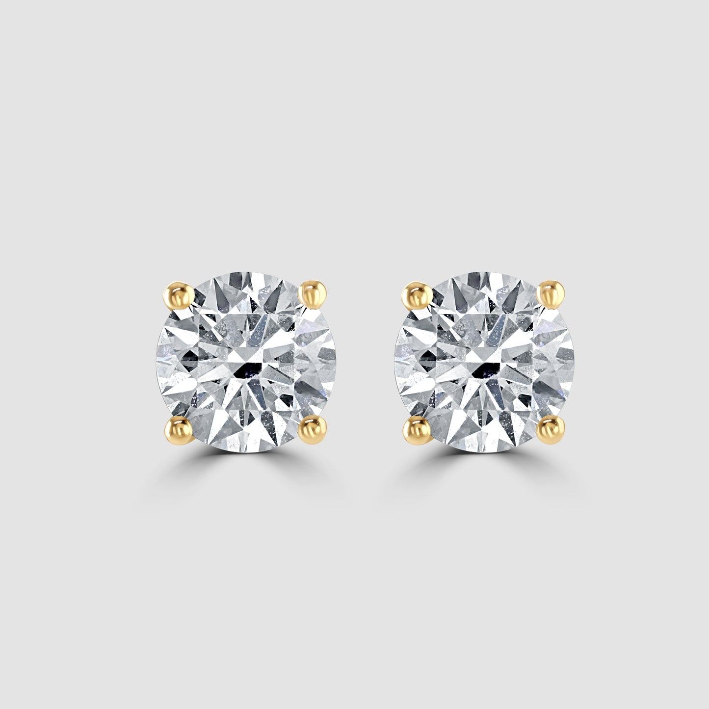 Laboratory diamond stud earrings 1.50ct