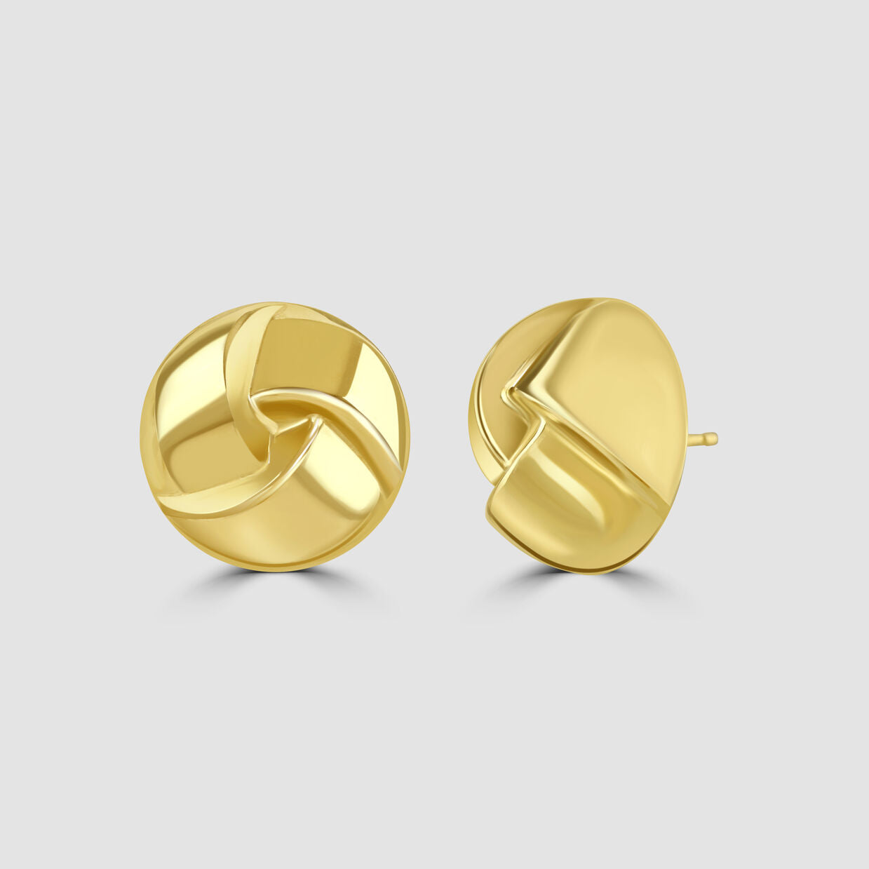 Large knot style stud earrings