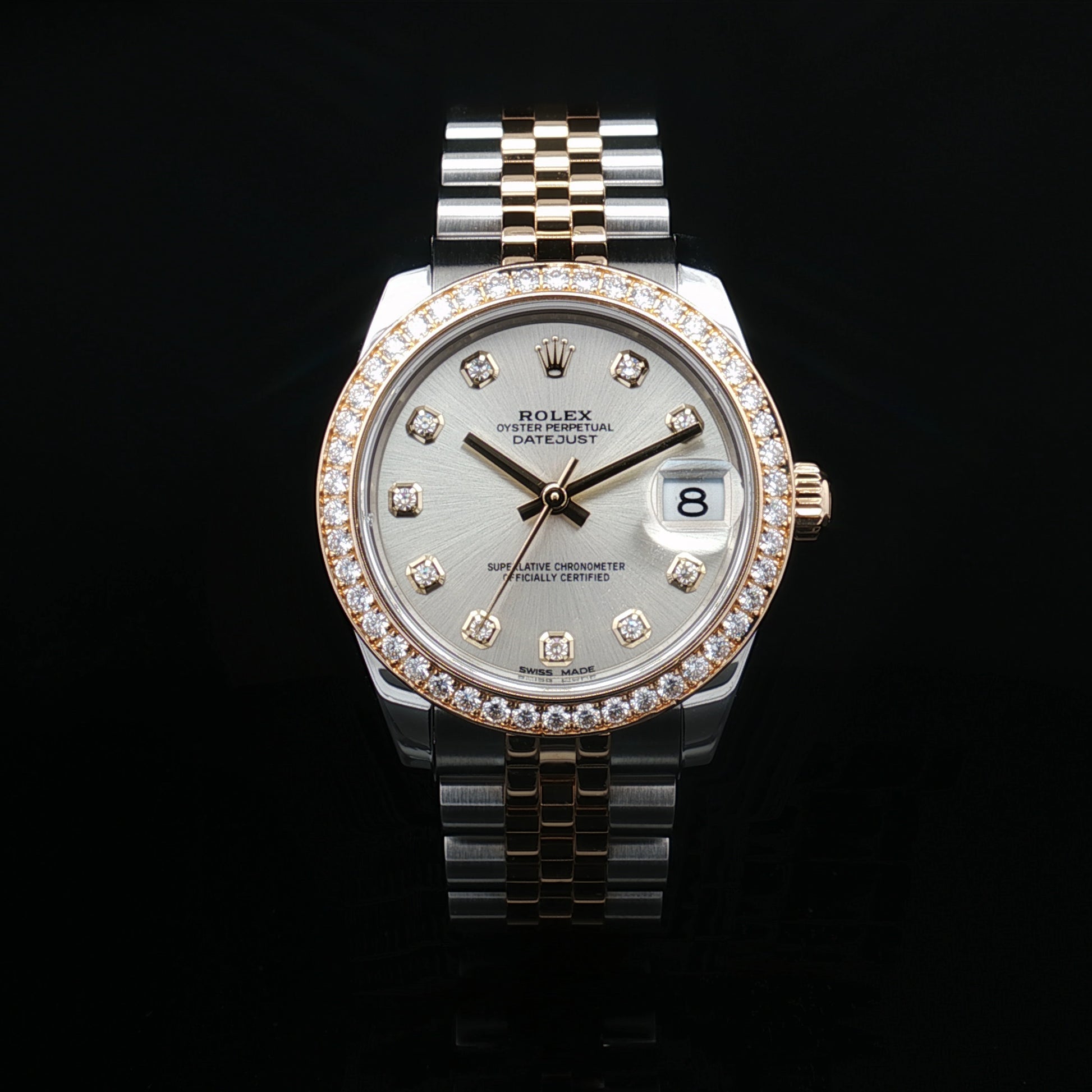 Rolex Datejust 31 with factory diamond dial and bezel