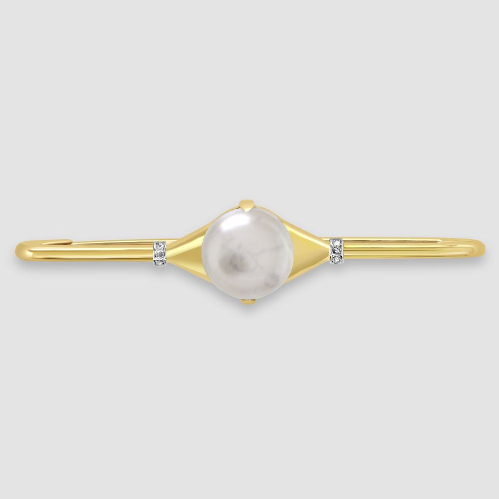 Moonstone and diamond bar brooch