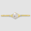 Moonstone and diamond bar brooch