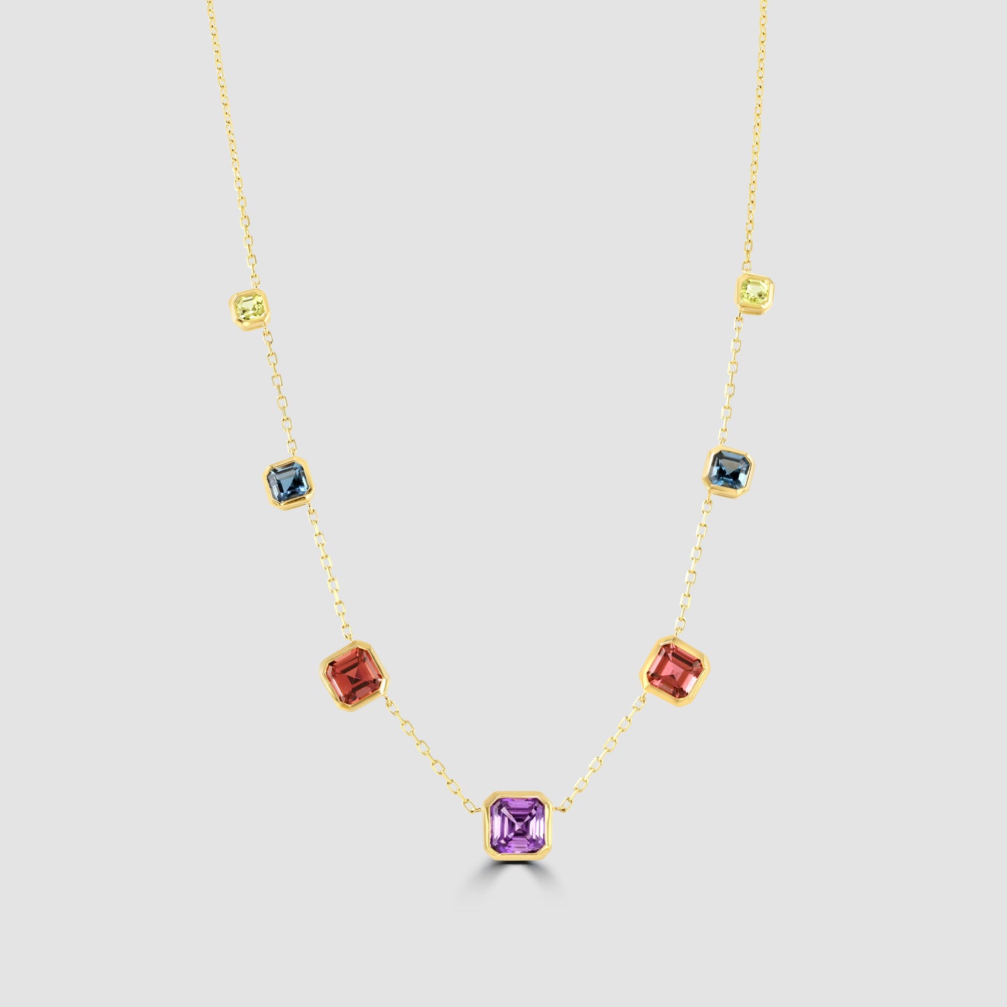 Multi gemstone set necklace 