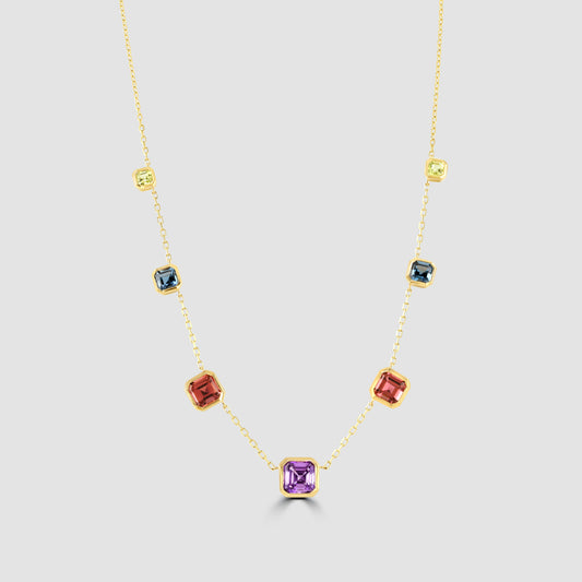 Multi gemstone set necklace 